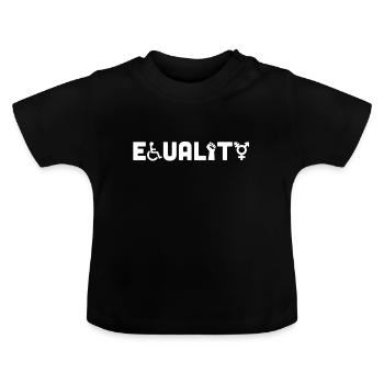 EQUALITY - Baby Bio-T-Shirt mit Rundhals - Schwarz - Vorne