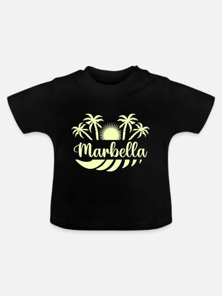 marbella - Baby Bio-T-Shirt mit Rundhals - Schwarz