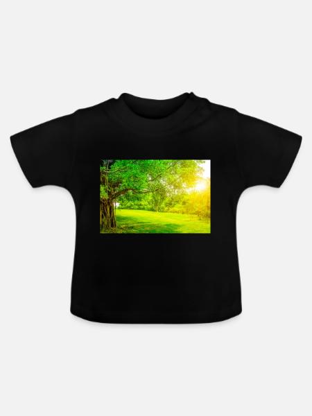 1418 - Baby Bio-T-Shirt mit Rundhals - Schwarz