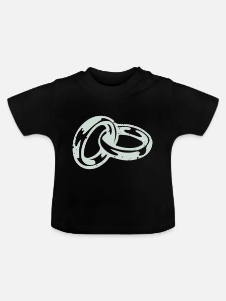 eheringe - Baby Bio-T-Shirt mit Rundhals - Schwarz