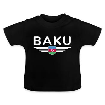 T-Shirt Bakou – Pour les fans de la capitale - T-shirt bio col rond Bébé - noir - Devant