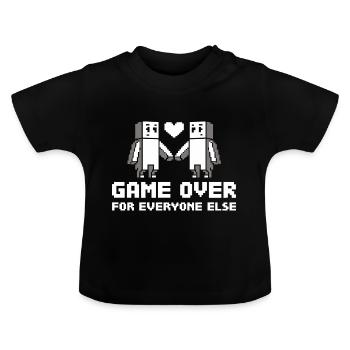 Game over für alle anderen - Baby Bio-T-Shirt mit Rundhals - Schwarz - Vorne