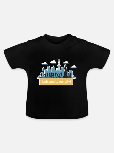 TOURIST - Baby Bio-T-Shirt mit Rundhals - Schwarz