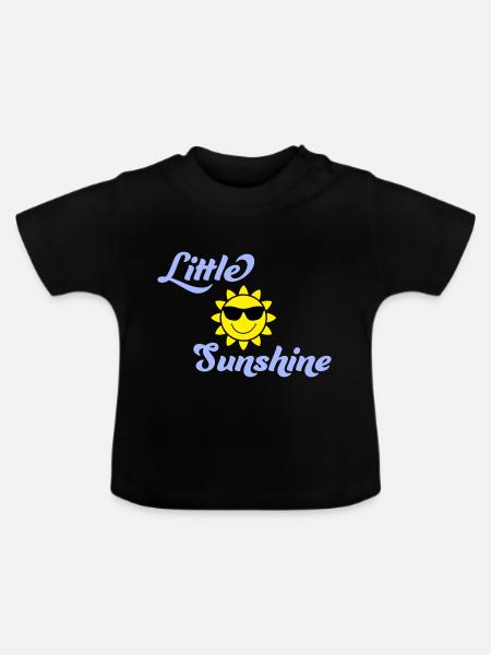 Little Sunshine - Baby Bio-T-Shirt mit Rundhals - Schwarz