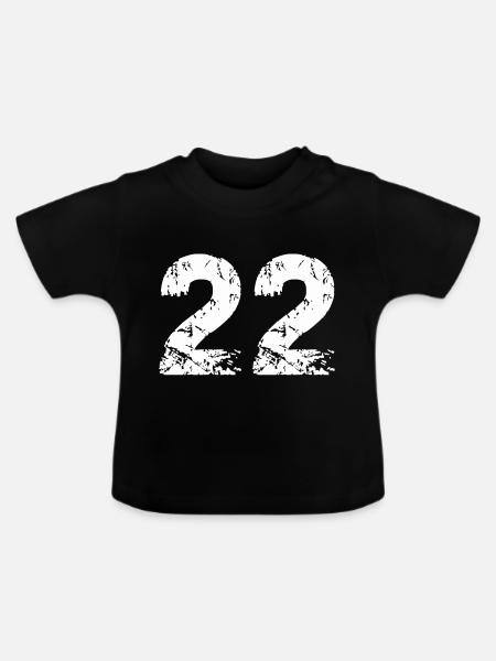 22 - Baby Bio-T-Shirt mit Rundhals - Schwarz