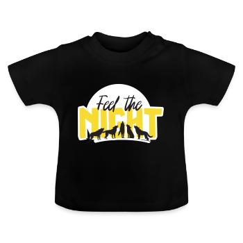 Fühle die Nacht - Vektor - Baby Bio-T-Shirt mit Rundhals - Schwarz - Vorne