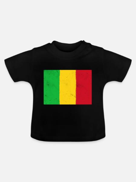 Flagge von Mali - Baby Bio-T-Shirt mit Rundhals - Schwarz