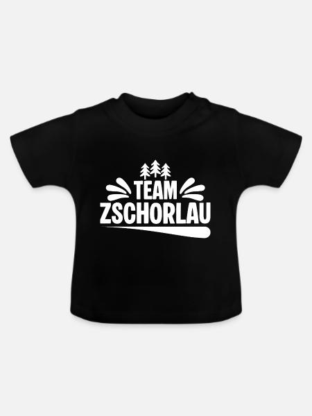 Team Zschorlau - Baby Bio-T-Shirt mit Rundhals - Schwarz