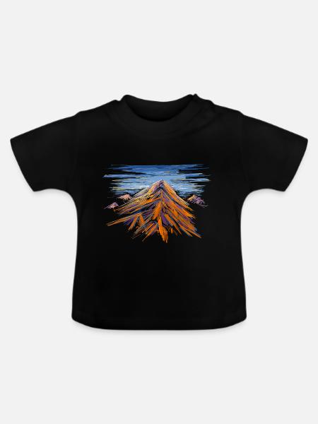 Berg - Baby Bio-T-Shirt mit Rundhals - Schwarz
