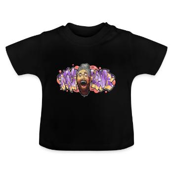 Say Yeah - Baby Bio-T-Shirt mit Rundhals - Schwarz - Vorne