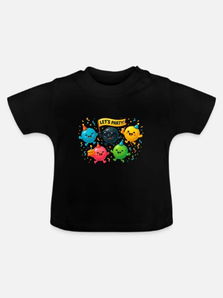 Balloon Squad - Baby Bio-T-Shirt mit Rundhals - Schwarz