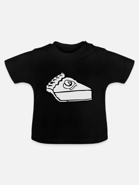 Slice der Kürbis-Kuchen - Baby Bio-T-Shirt mit Rundhals - Schwarz