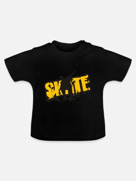 Skate - Baby Bio-T-Shirt mit Rundhals - Schwarz