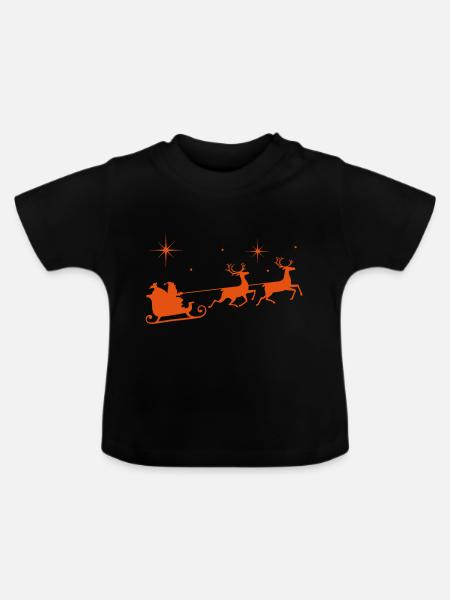 Weinachten - Baby Bio-T-Shirt mit Rundhals - Schwarz