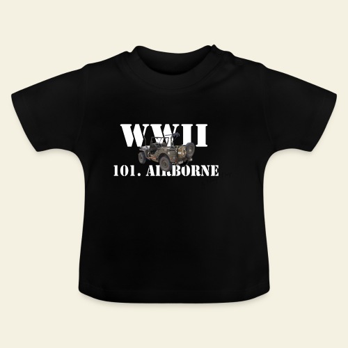 101 airborne png - Økologisk T-shirt til baby, rund hals