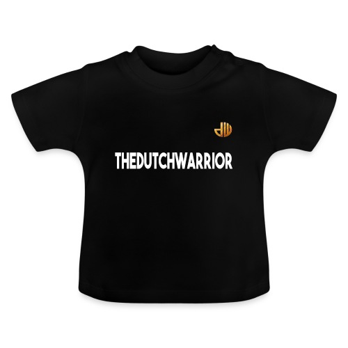 TheDutchwarrior Black met logo - Baby biologisch T-shirt met ronde hals