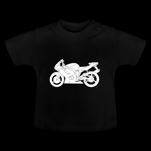 Four Wheels Moves The Body, Two Wheels Moves The S - Baby Organic T-Shirt with Round Neck