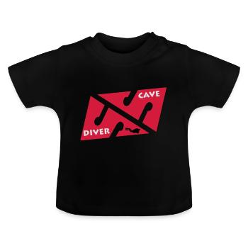cave_diver_01 - T-shirt bio col rond Bébé - noir - Devant