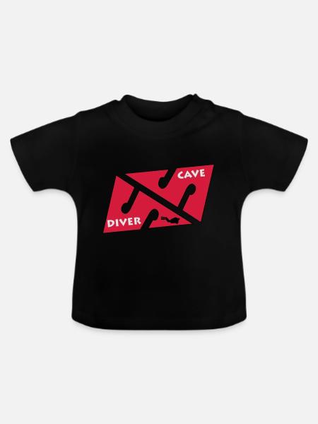cave_diver_01 - T-shirt bio col rond Bébé - noir
