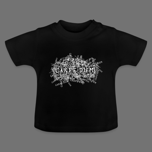 carpe diem (vit) - Ekologisk T-shirt med rund hals baby