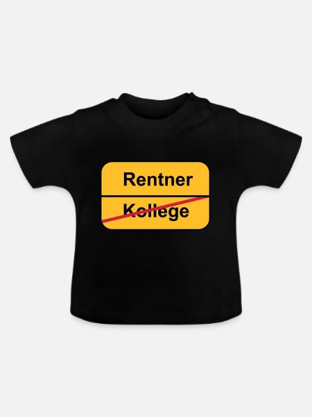 Pensionierung - Baby Bio-T-Shirt mit Rundhals - Schwarz
