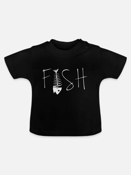 Fish - Baby Bio-T-Shirt mit Rundhals - Schwarz
