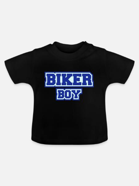 Biker Boy - Baby Bio-T-Shirt mit Rundhals - Schwarz