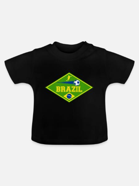 brazil sport 02 - Baby Bio-T-Shirt mit Rundhals - Schwarz