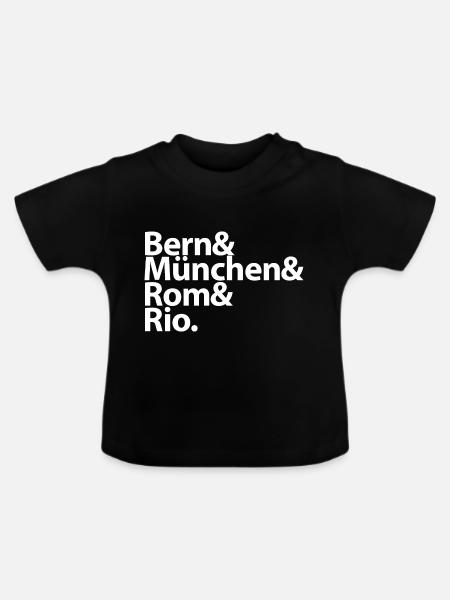 Wm Helden - Baby Bio-T-Shirt mit Rundhals - Schwarz