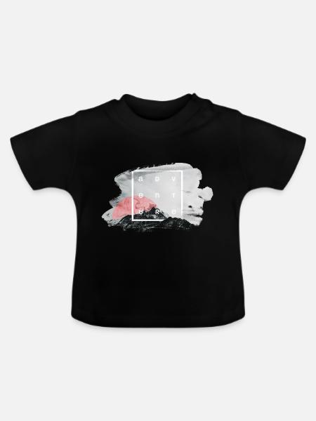Adventure - Baby Bio-T-Shirt mit Rundhals - Schwarz