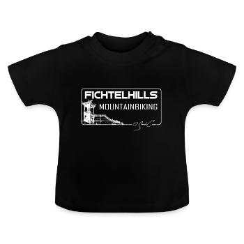 Backoefele Schneeberg fichtelgebirge fichtelhills - Baby Organic T-Shirt with Round Neck - black - Front