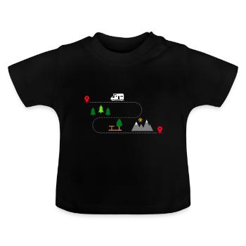 wohnmobil - Baby Bio-T-Shirt mit Rundhals - Schwarz - Vorne