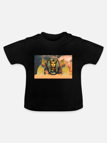 ägyptisch - Baby Bio-T-Shirt mit Rundhals - Schwarz
