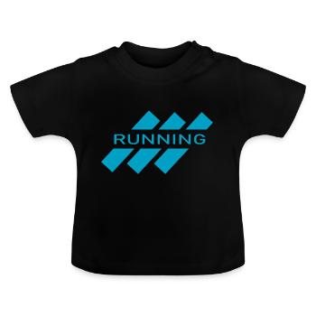 Marathon Running Run jogging - T-shirt bio col rond Bébé - noir - Devant