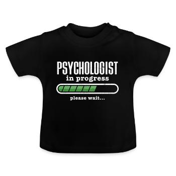 Psychologists In Progress - Baby Organic T-Shirt with Round Neck - black - Front