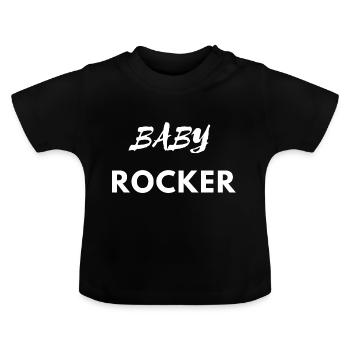 Baby Rocker - Rock Music - Baby Bio-T-Shirt mit Rundhals - Schwarz - Vorne