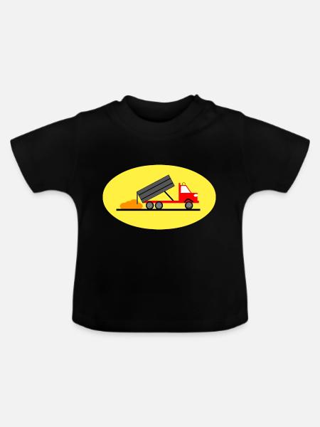 Truck - Baby Bio-T-Shirt mit Rundhals - Schwarz