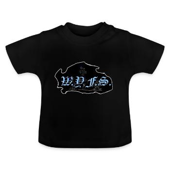 Monarchy wyfs - Baby Organic T-Shirt with Round Neck - black - Front