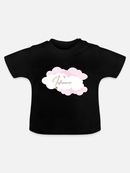 Influencer - Baby Bio-T-Shirt mit Rundhals - Schwarz