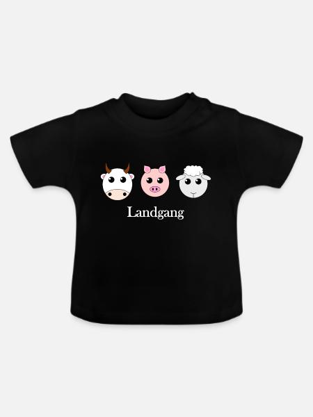 Landgang - Baby Bio-T-Shirt mit Rundhals - Schwarz