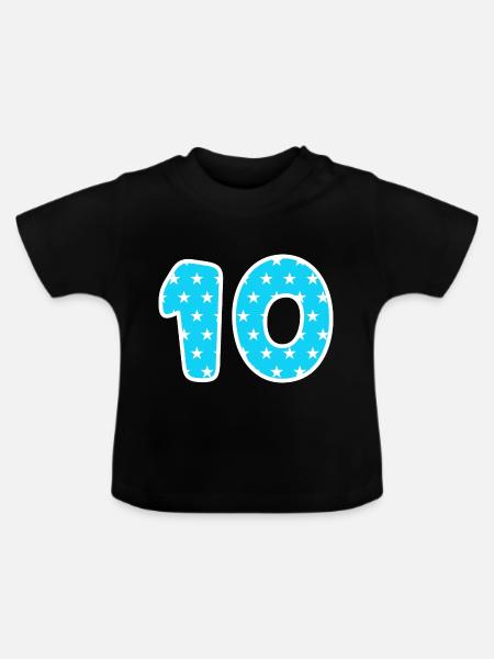 Zehn - Baby Bio-T-Shirt mit Rundhals - Schwarz