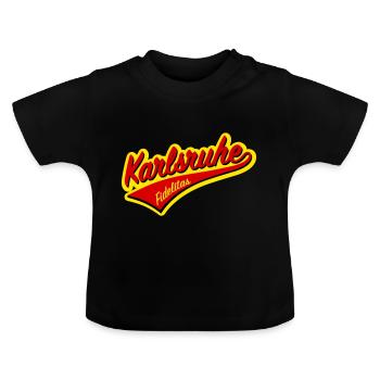 KARLSRUHE YELLOW RED - Baby Bio-T-Shirt mit Rundhals - Schwarz - Vorne
