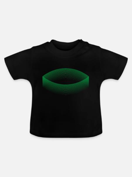 Stadion der Träume (grün) - Baby Bio-T-Shirt mit Rundhals - Schwarz