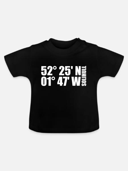 Solihull Koordinaten - Baby Bio-T-Shirt mit Rundhals - Schwarz