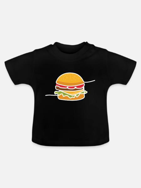 Burger - Baby Bio-T-Shirt mit Rundhals - Schwarz