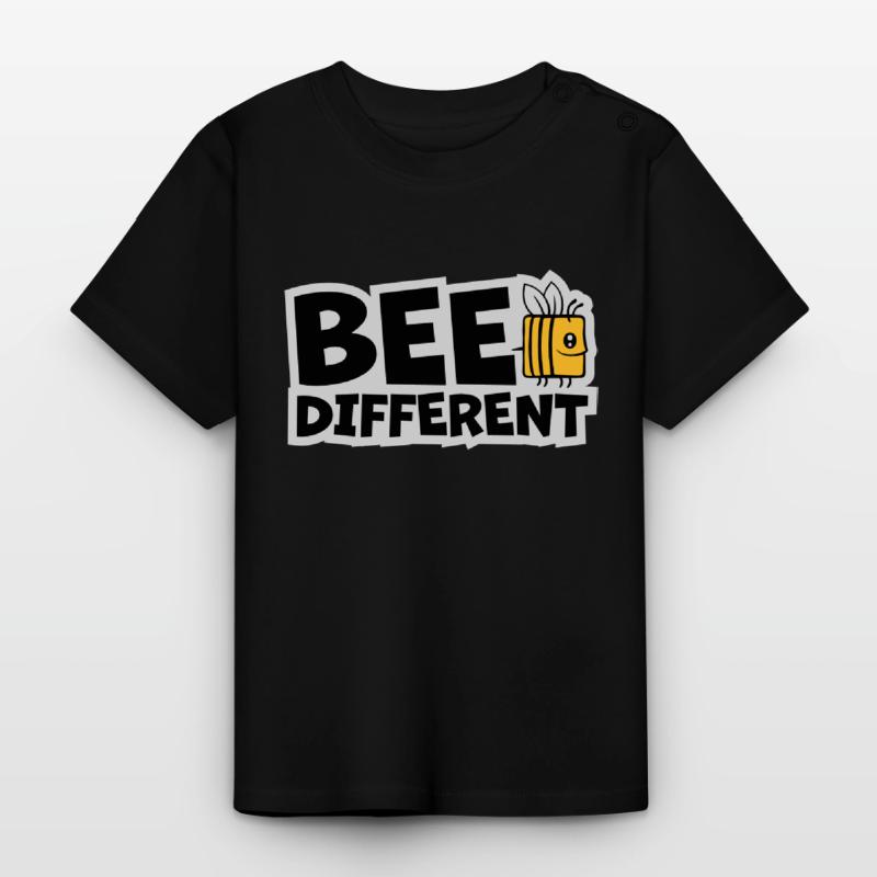bee different saying quote Baby Organic T-Shirt with Round Neck
