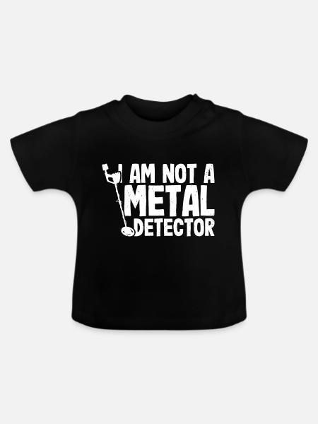Metalldetektor - Baby Bio-T-Shirt mit Rundhals - Schwarz