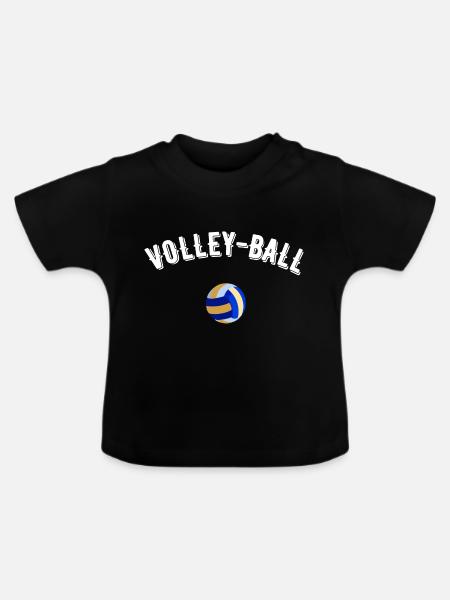 Volleyball - Baby Bio-T-Shirt mit Rundhals - Schwarz