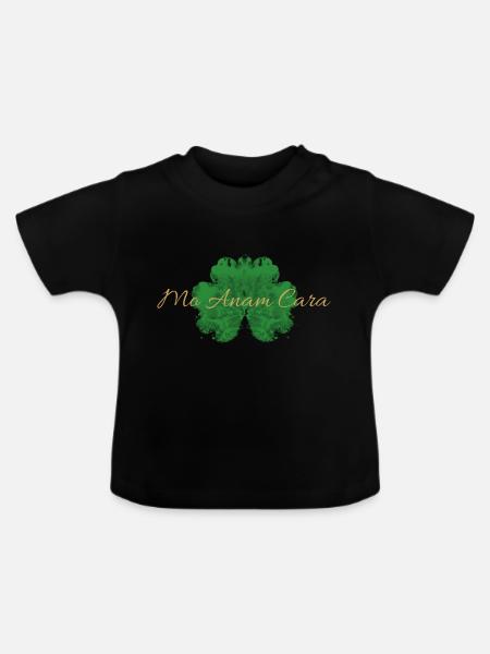 MoAnam Cara Shamrock - Baby Bio-T-Shirt mit Rundhals - Schwarz
