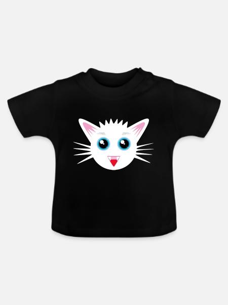 Petit Chat - T-shirt bio col rond Bébé - noir